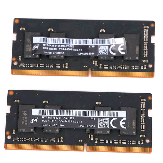 中古 DDR4 4GBメモリ x2 MTA4ATF51264HZ-2G3E2 Black Micron PC4-2666V 4GB