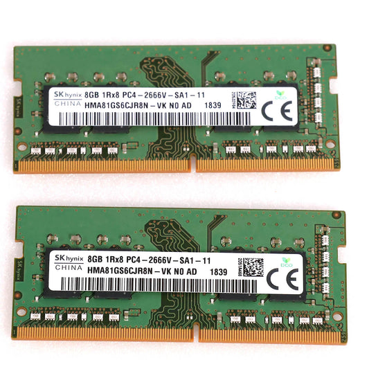 中古 DDR4 8GBメモリ x2 HMA81GS6CJR8N-VK SKhynix PC4-2666V
