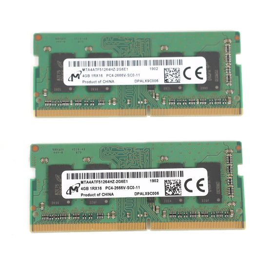 中古 DDR4メモリ 4GB x2 MTA4ATF51264HZ-2G6E1 Micron