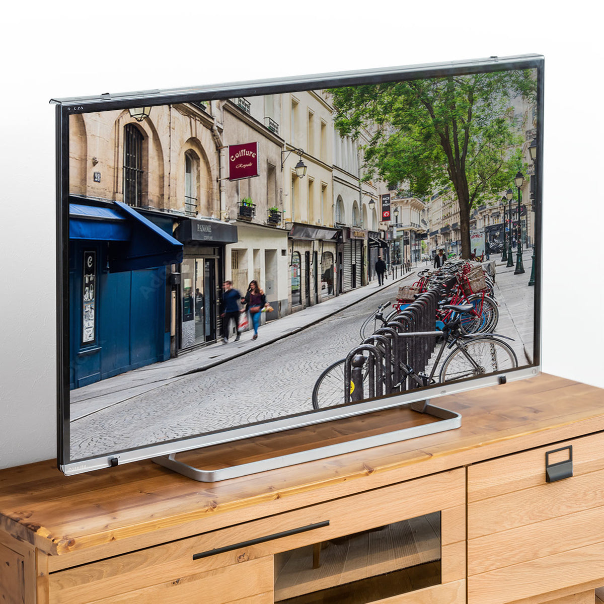 テレビ保護パネル テレビフィルター 65インチ キズ防止 厚み3mm 透過率90% 落下防止ベルト付き 光沢