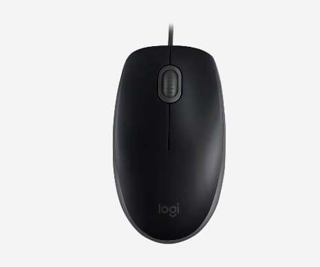 静音マウス M110 ブラック logicool M110snBK 有線 両利き用 疲労防止設計 ソフトウェア不要