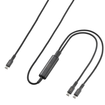USB2.0Type-Cケーブル 1.2m KU-CCP100D12BK 2台同時充電＋通信・PD100W