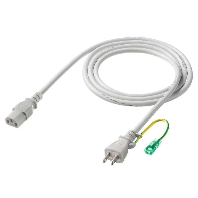 2m 電源コード(15A対応) KB-D3315A SANWA SUPPLY ライトグレー サーバー パソコン 周辺機器
