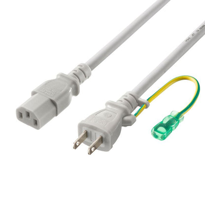 2m 電源コード(15A対応) KB-D3315A SANWA SUPPLY ライトグレー サーバー パソコン 周辺機器