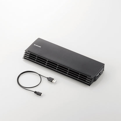 ノートPCクーラー 薄型コンパクトタイプ 12.1-17インチ対応 冷却台 小型バー ブラック SX-CL20BK ELECOM