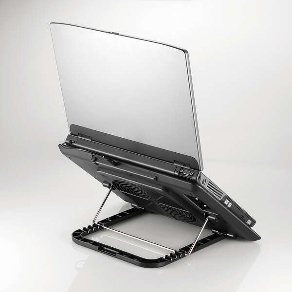 ノートPC用クーラー 角度調節 強冷タイプ 冷却台 角度可変置き台 15.4-17インチ シルバー SX-CL22LSV