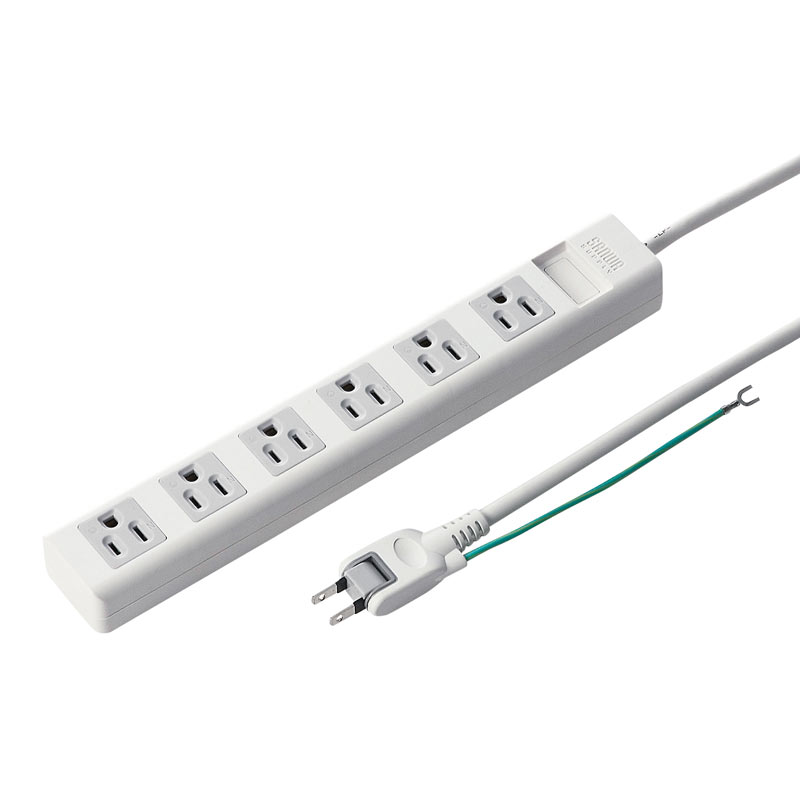 電源タップ 3P 6個口 5m TAP-N3650MGN SANWA SUPPLY