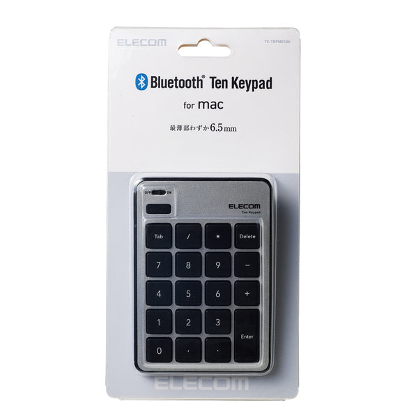 mac用Bluetooth 薄型テンキーパッド ELECOM 6.5mm 薄型設計 パンタグラフ方式
