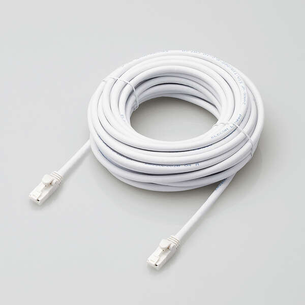 LANケーブル CAT6A対応 10m ヨリ線 ホワイト LD-GPAT/WH10/RS ELECOM