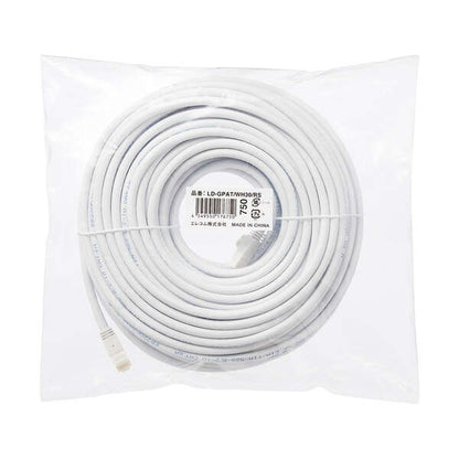 LANケーブル CAT6A対応 30m ヨリ線 ホワイト ELECOM LD-GPAT/WH30/RS