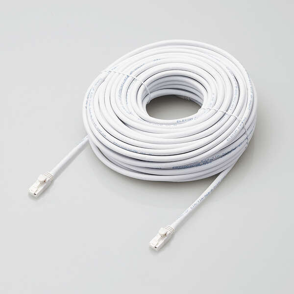 LANケーブル CAT6A対応 30m ヨリ線 ホワイト ELECOM LD-GPAT/WH30/RS