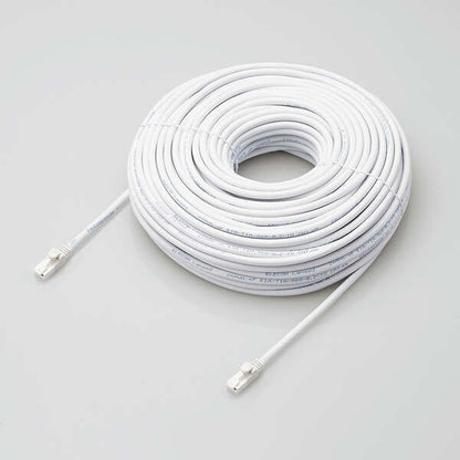 LANケーブル CAT6A対応 50m ヨリ線 ホワイト LD-GPAT/WH50/RS ELECOM