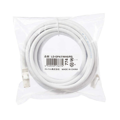 LANケーブル CAT6A対応 5m ヨリ線 ホワイト LD-GPAT/WH5/RS ELECOM