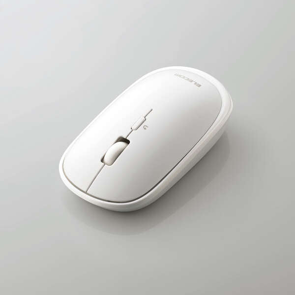 BlueLEDマウス 薄型 BT対応 4ボタン ポーチ付 ホワイト M-TM10BBWH ELECOM