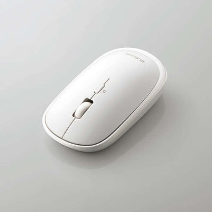 BlueLEDマウス 薄型 BT対応 4ボタン ポーチ付 ホワイト M-TM10BBWH ELECOM