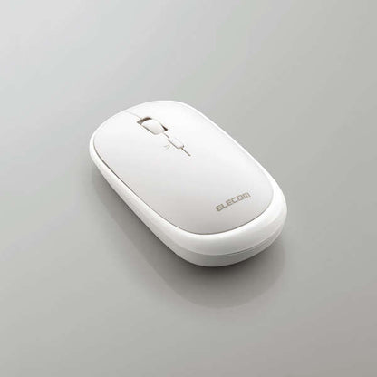 BlueLEDマウス 薄型 BT対応 4ボタン ポーチ付 ホワイト M-TM10BBWH ELECOM