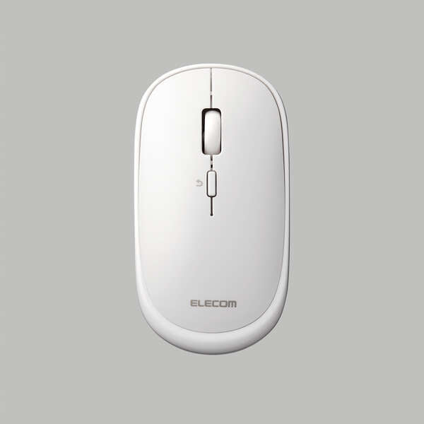 BlueLEDマウス 薄型 BT対応 4ボタン ポーチ付 ホワイト M-TM10BBWH ELECOM