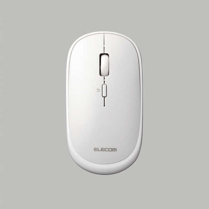 BlueLEDマウス 薄型 BT対応 4ボタン ポーチ付 ホワイト M-TM10BBWH ELECOM
