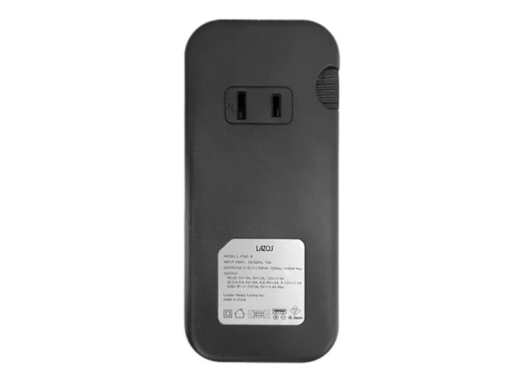 Lazos マルチ電源タップ ブラック L-PSAC-B Quick Charge 3.0 急速充電Power Delivery