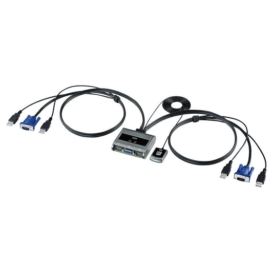 パソコン切替器 エミュレーション非搭載 手元スイッチ付き SW-KVM2UUSN2 SANWA SUPPLY