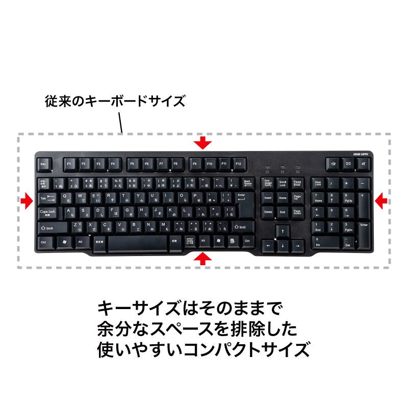 USBキーボード ブラック  テンキー付き SKB-L1UBKN SANWA SUPPLY メンブレン Windows