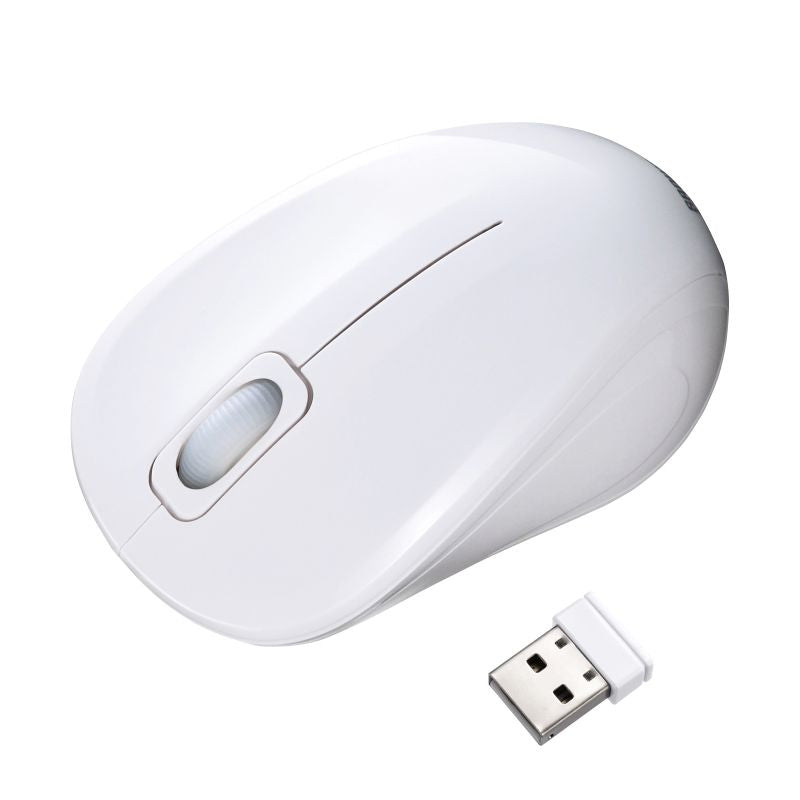 抗菌 静音ワイヤレスブルーLEDマウス ホワイト MA-WBSK315W SANWA SUPPLY