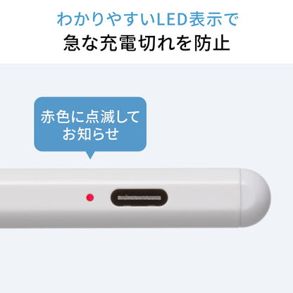 ハイブリッド充電式極細タッチペン PDA-PEN58W SANWA SUPPLY