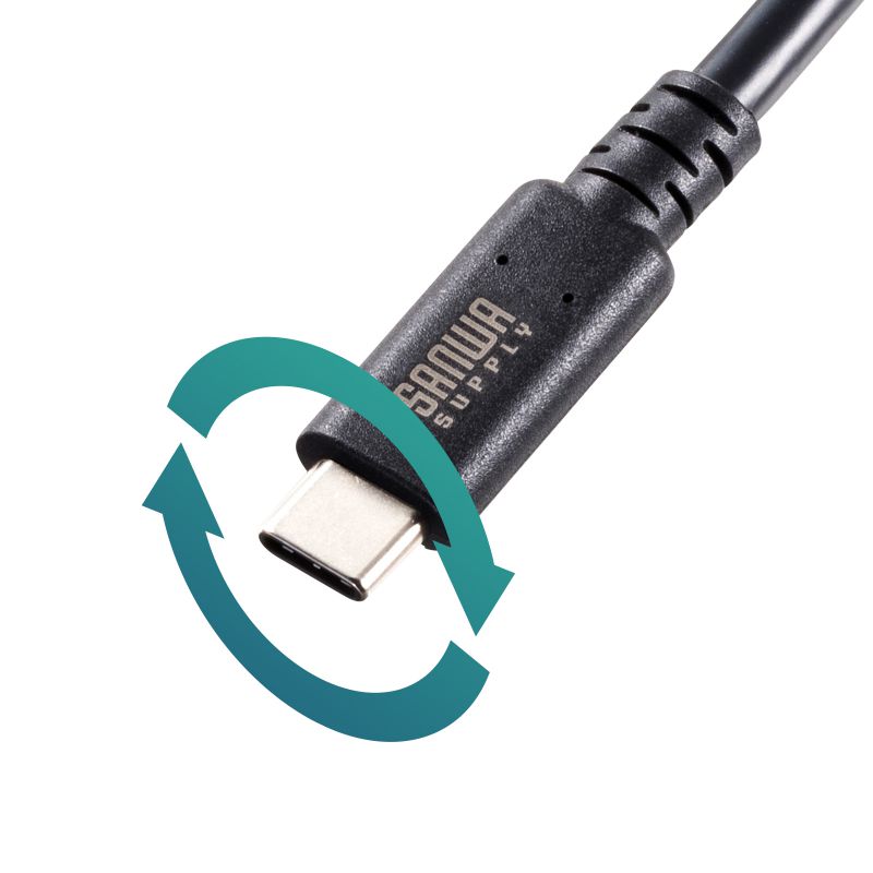 USB Type-C USB20Gbps 対応ケーブル 2m ブラック PD240W対応  USB4 Gen2×2 SANWA SUPPLY