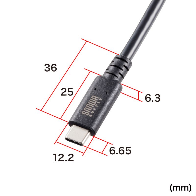 USB Type-C USB20Gbps 対応ケーブル 2m ブラック PD240W対応  USB4 Gen2×2 SANWA SUPPLY