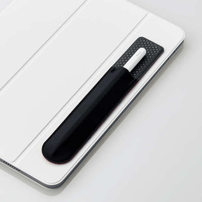 Apple Pencil 第1-2世代 USB-C用ペンシルホルダー TB-APESHBK ELECOM 粘着シート レザー調