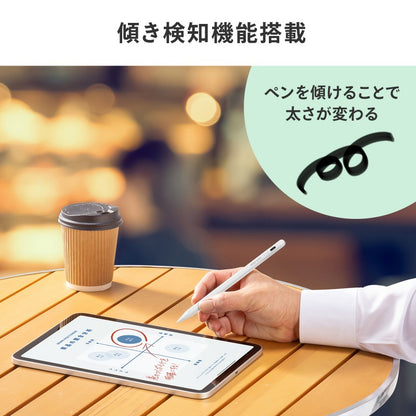 Apple iPad専用充電式極細タッチペン ホワイト PDA-PEN60W SANWA SUPPLY