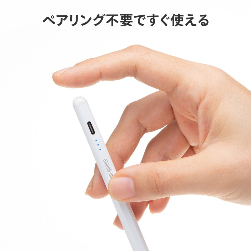 Apple iPad専用充電式極細タッチペン ホワイト PDA-PEN60W SANWA SUPPLY