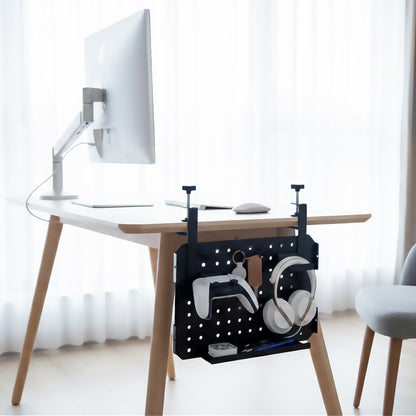 デスク用有孔ボード  パンチングボード、ペグボード ランプ式 Ainex PEG-SET01