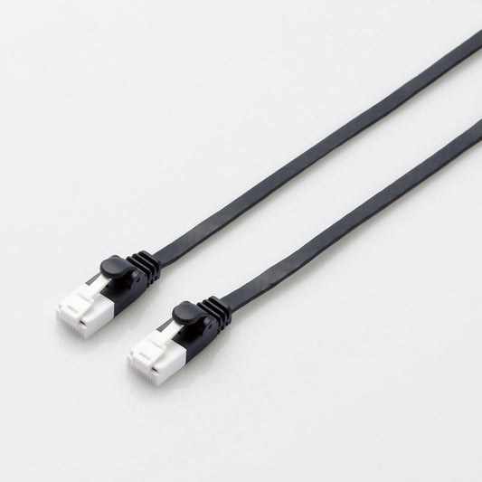 3m LANケーブル CAT6A 爪折れ防止 フラット ブラック  LD-GFAT/BK30 ELECOM