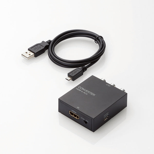 HDMI-RCA変換 映像変換コンバーター  AD-HDCV02 ELECOM テレビやプロジェクタに