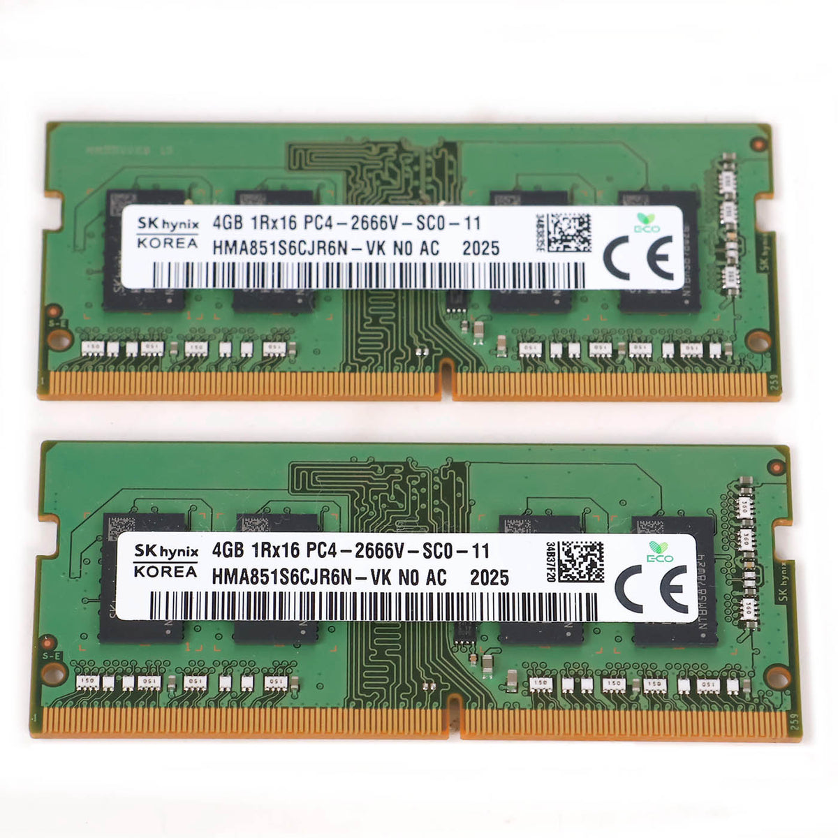 中古 DDR4メモリ 4GB x2 HMA851S6CJR6N-VK SK hynix