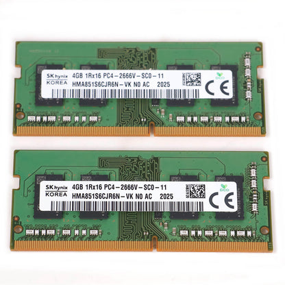 中古 DDR4メモリ 4GB x2 HMA851S6CJR6N-VK SK hynix
