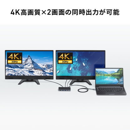 USB Type-Cドッキングステーション USB-CVDK15N HDMI LAN SANWA SUPPLY